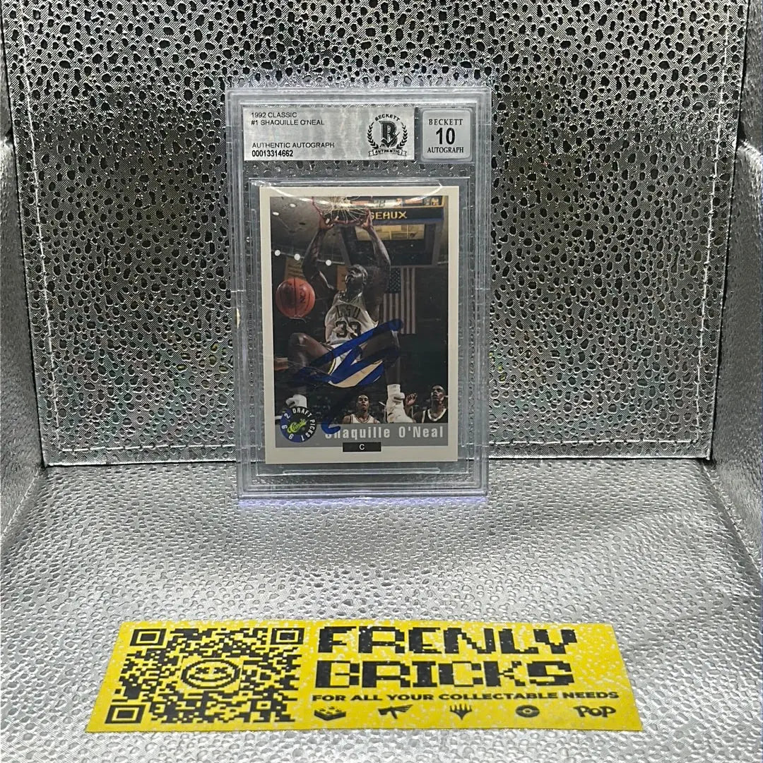 1992-93 Classic Draft Picks Shaquille SHAQ O'Neal #1 ROOKIE RC Lakers LSU BGS 10 Authentic AUTO￼ FRENLY BRICKS - Open 7 Days