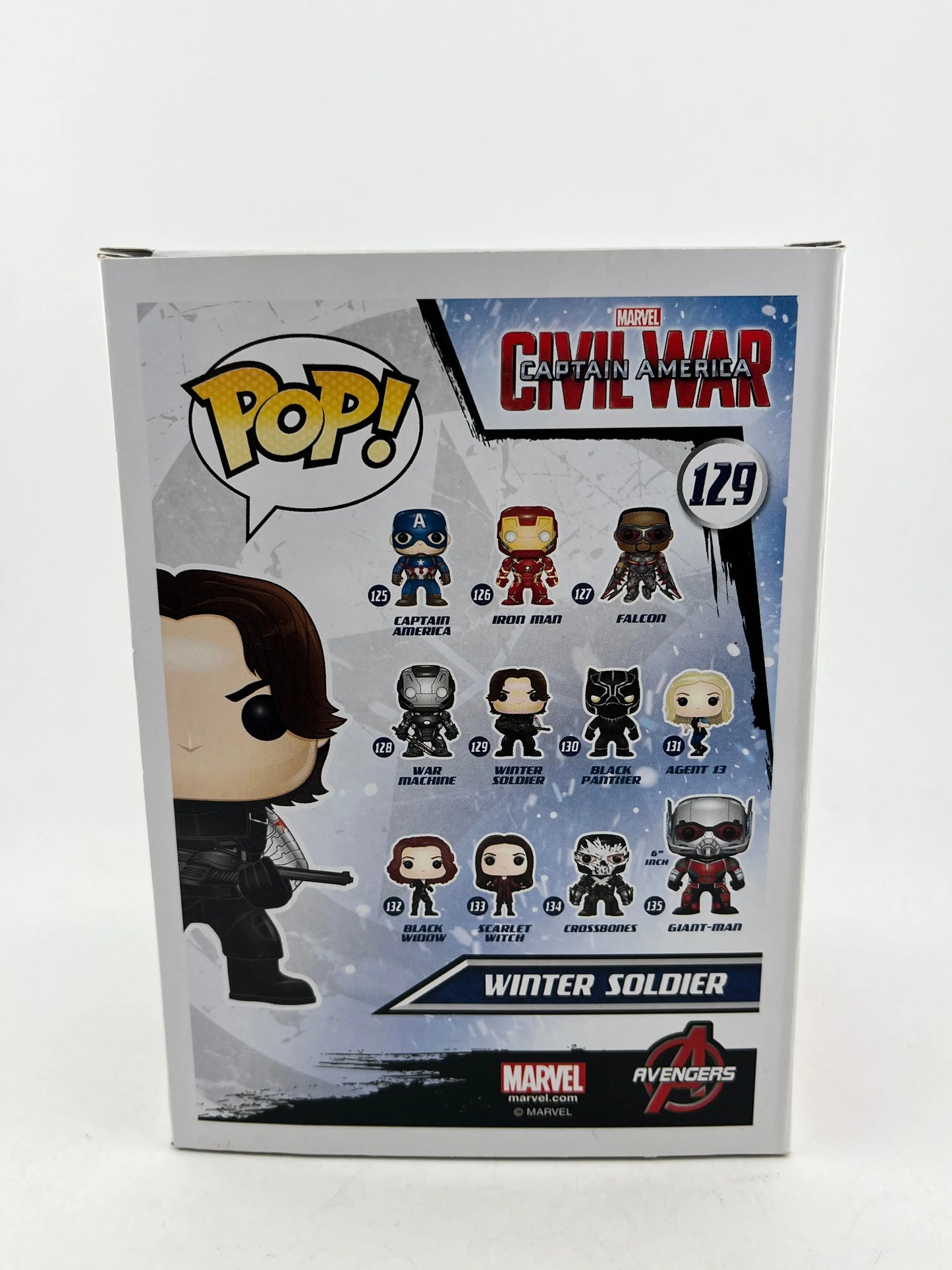 Funko POP! Marvel Civil War - Winter Soilder #129 - Vinyl Collectable FRENLY BRICKS - Open 7 Days