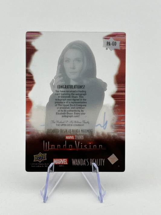 Upper Deck Marvel Wandavision - Elizabeth Olsen As Wanda Auto 17/25 Wanda's Reality FRENLY BRICKS - Open 7 Days