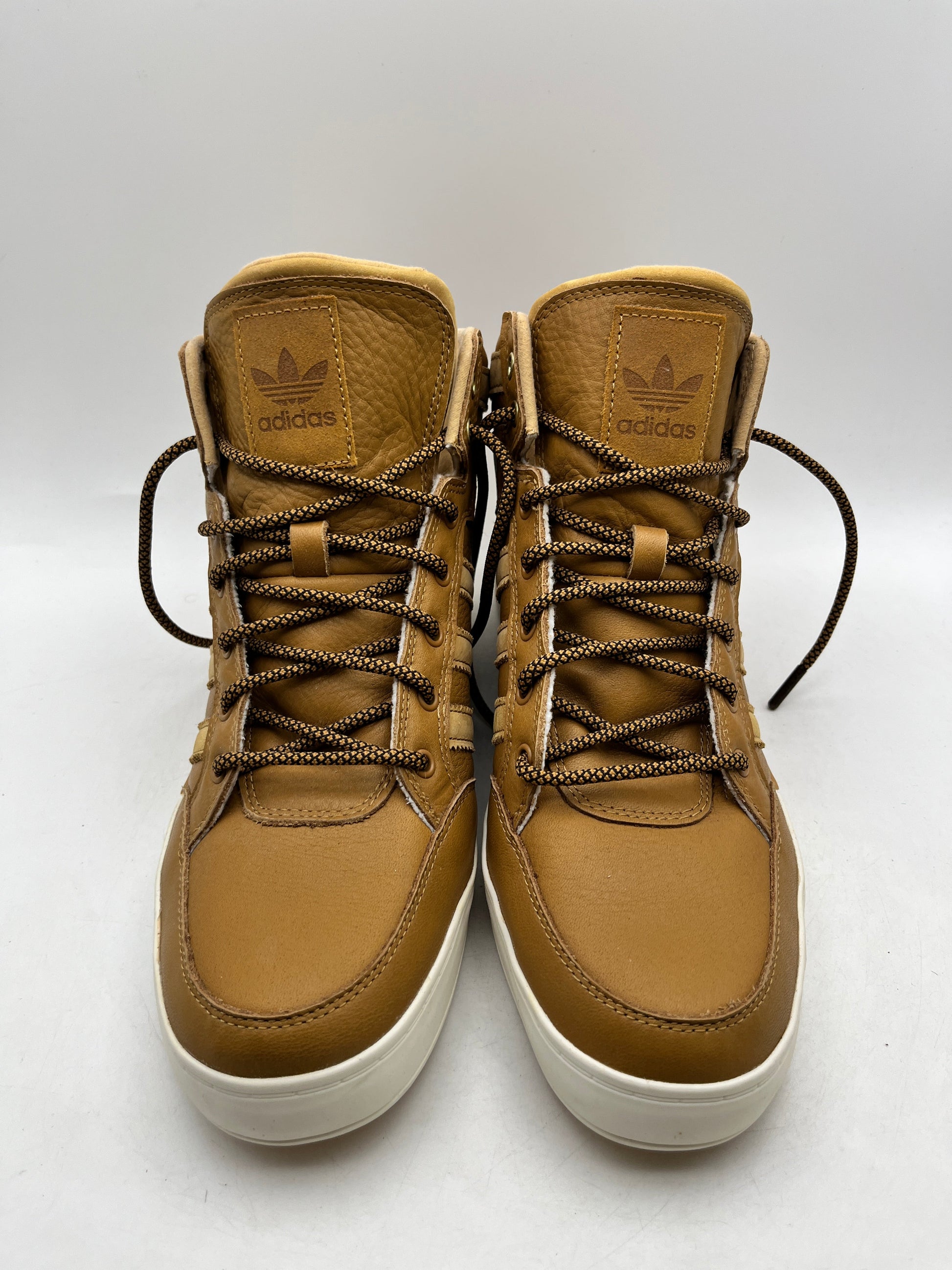 Adidas Tan Brown Leather High Top Shoes - Men’s US 10.5 - Used FRENLY BRICKS - Open 7 Days