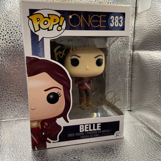 FUNKO POP Movies Once Upon A Time 383 Belle DAMAGED & SIGNED (NO COA) FRENLY BRICKS - Open 7 Days