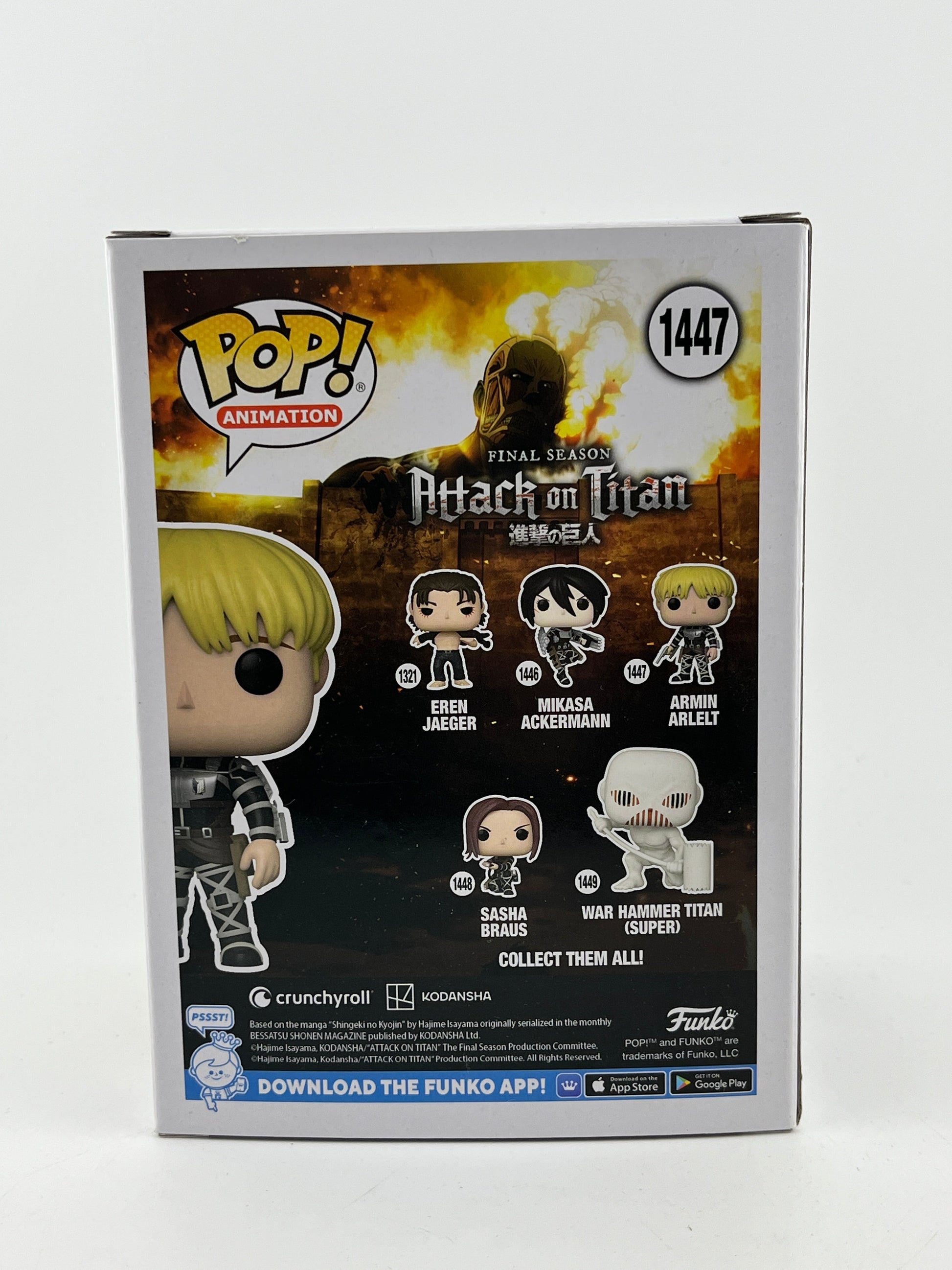Funko POP! Animation Attack On Titan - Armin Arlelt #1447 - Vinyl Collectable FRENLY BRICKS - Open 7 Days