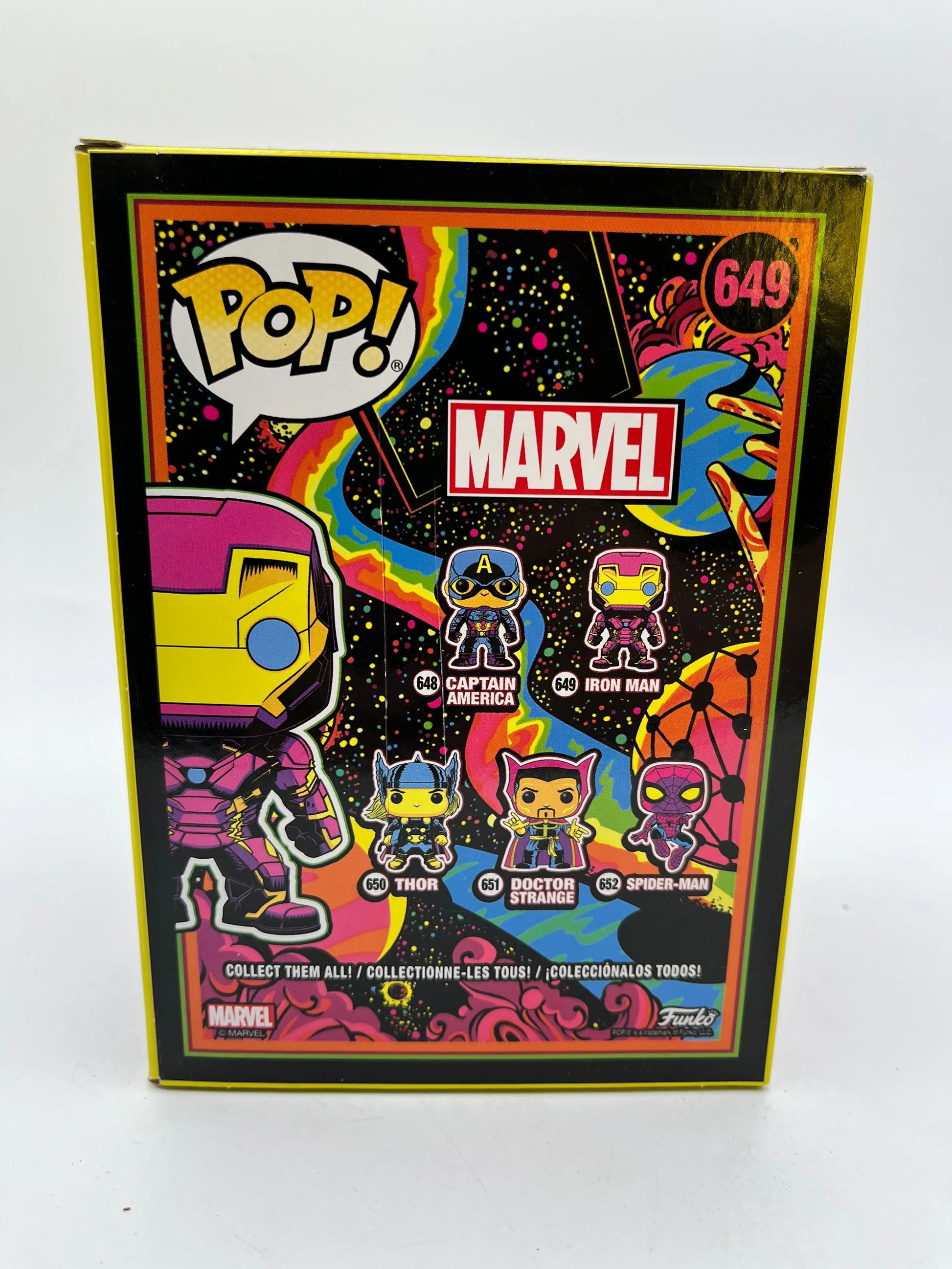 Funko POP! Marvel Iron Man Black Light Special Edition #649 FRENLY BRICKS - Open 7 Days