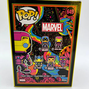 Funko POP! Marvel Iron Man Black Light Special Edition #649 FRENLY BRICKS - Open 7 Days