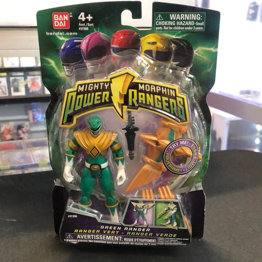 Mighty Morphin Power Rangers 4" transparent Green Variant New w Light up Flyer FRENLY BRICKS - Open 7 Days