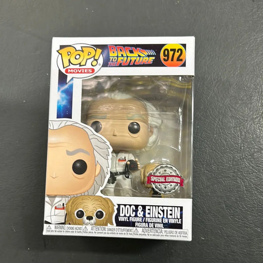 Back to the Future Doc with Einstein 972 Funko Pop Vinyl FRENLY BRICKS - Open 7 Days