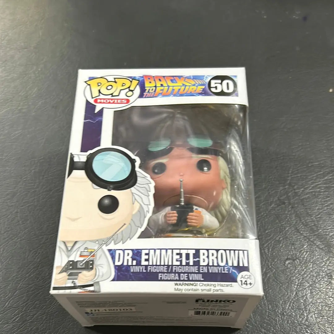 BACK TO THE FUTURE Dr Emmett Brown Pop! Vinyl #50 Movies FRENLY BRICKS - Open 7 Days