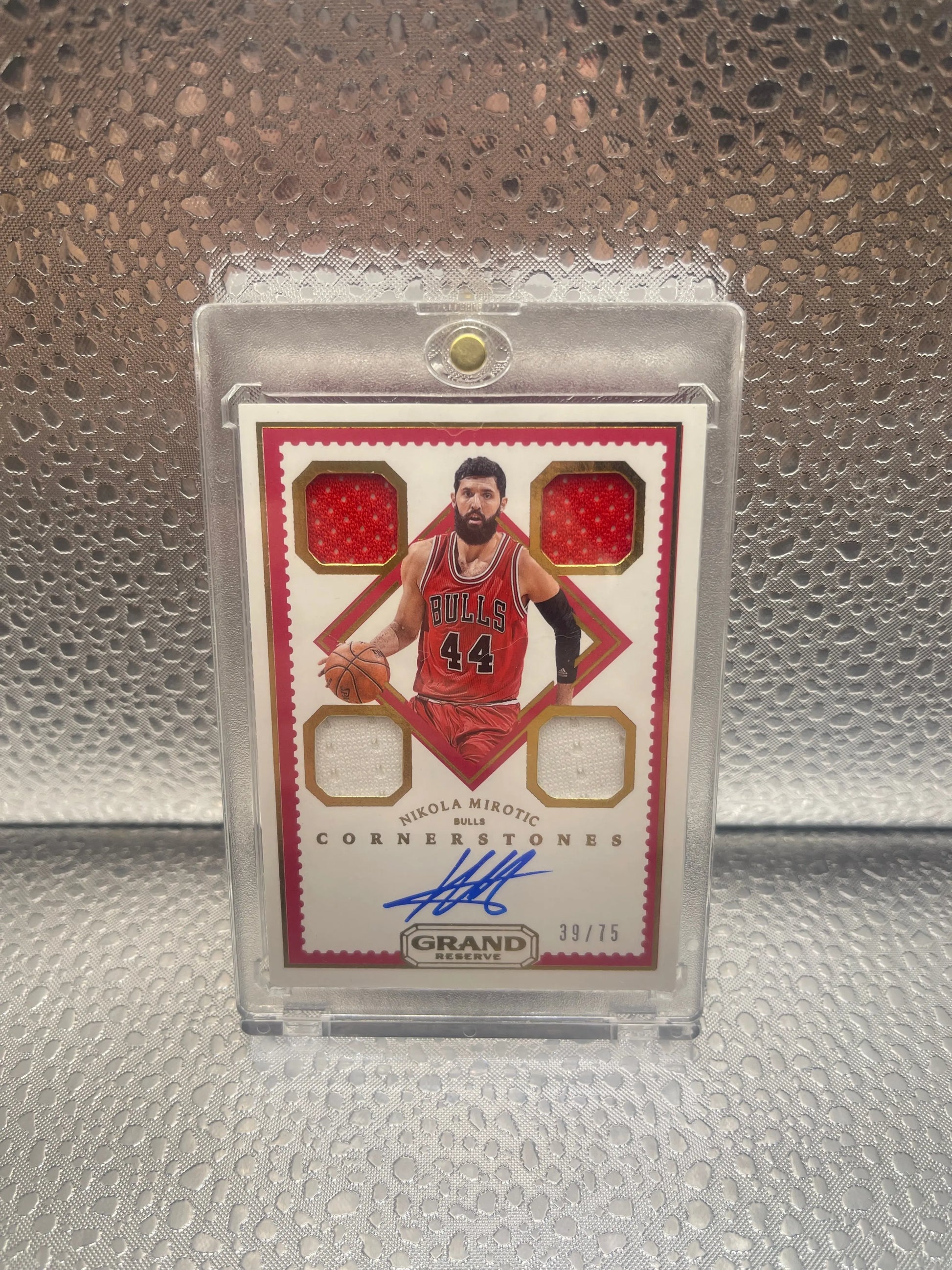 2016-17 Panini Grand Reserve Cornerstones Nikola Mirotic 39/75 Auto Patch FRENLY BRICKS - Open 7 Days