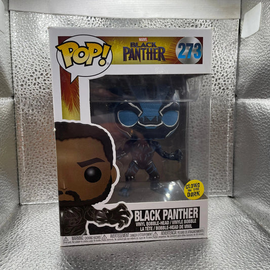 Funko Pop! Marvel Movies: Black Panther - Black Panther (273) Bobble Head GITD FRENLY BRICKS - Open 7 Days