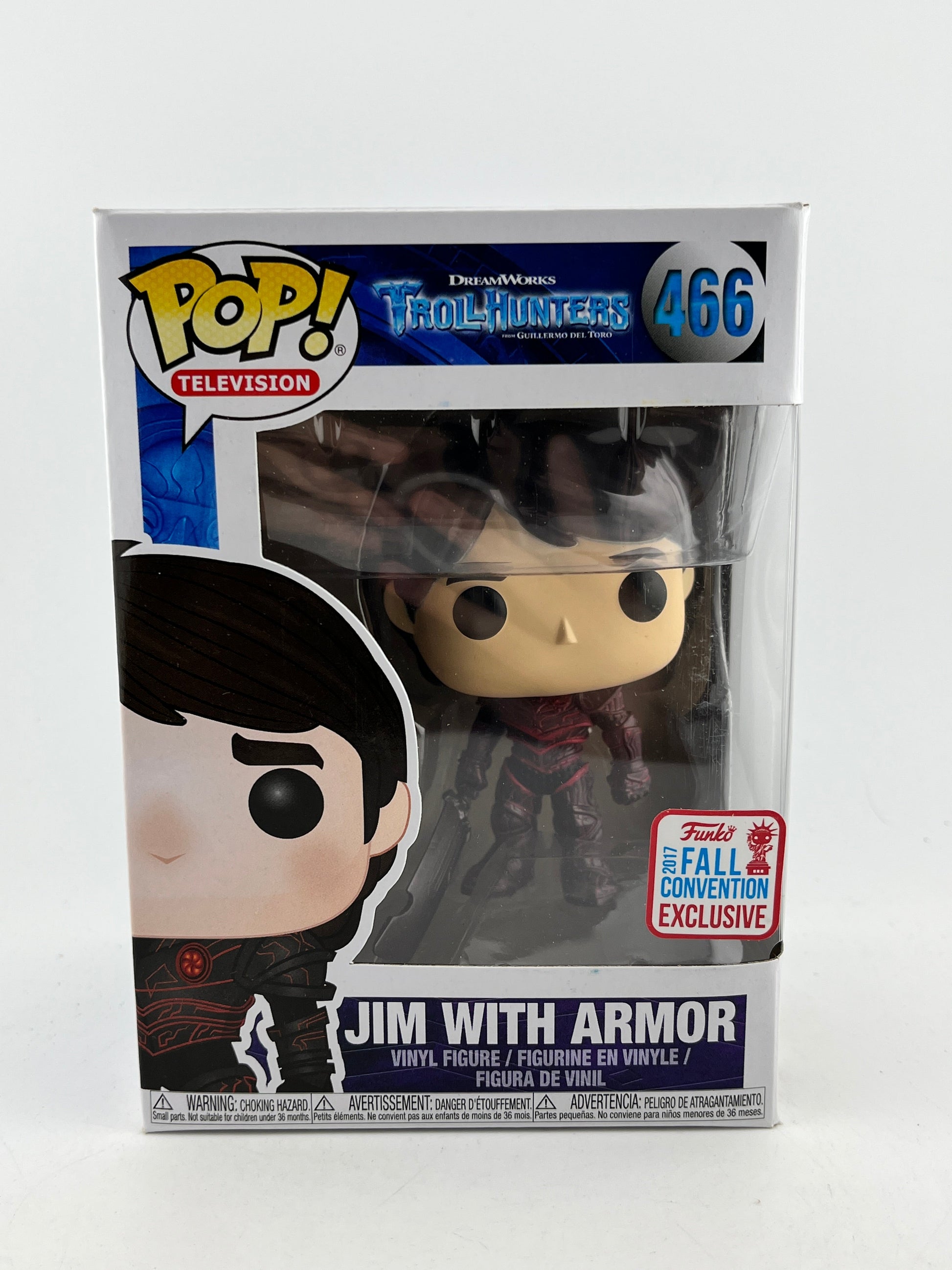 Funko POP! Television Troll Hunters - Jim With Armor #466 - 2017 Fall Convention Exclusive FRENLY BRICKS - Open 7 Days