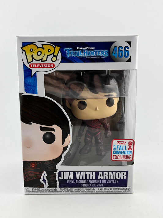 Funko POP! Television Troll Hunters - Jim With Armor #466 - 2017 Fall Convention Exclusive FRENLY BRICKS - Open 7 Days