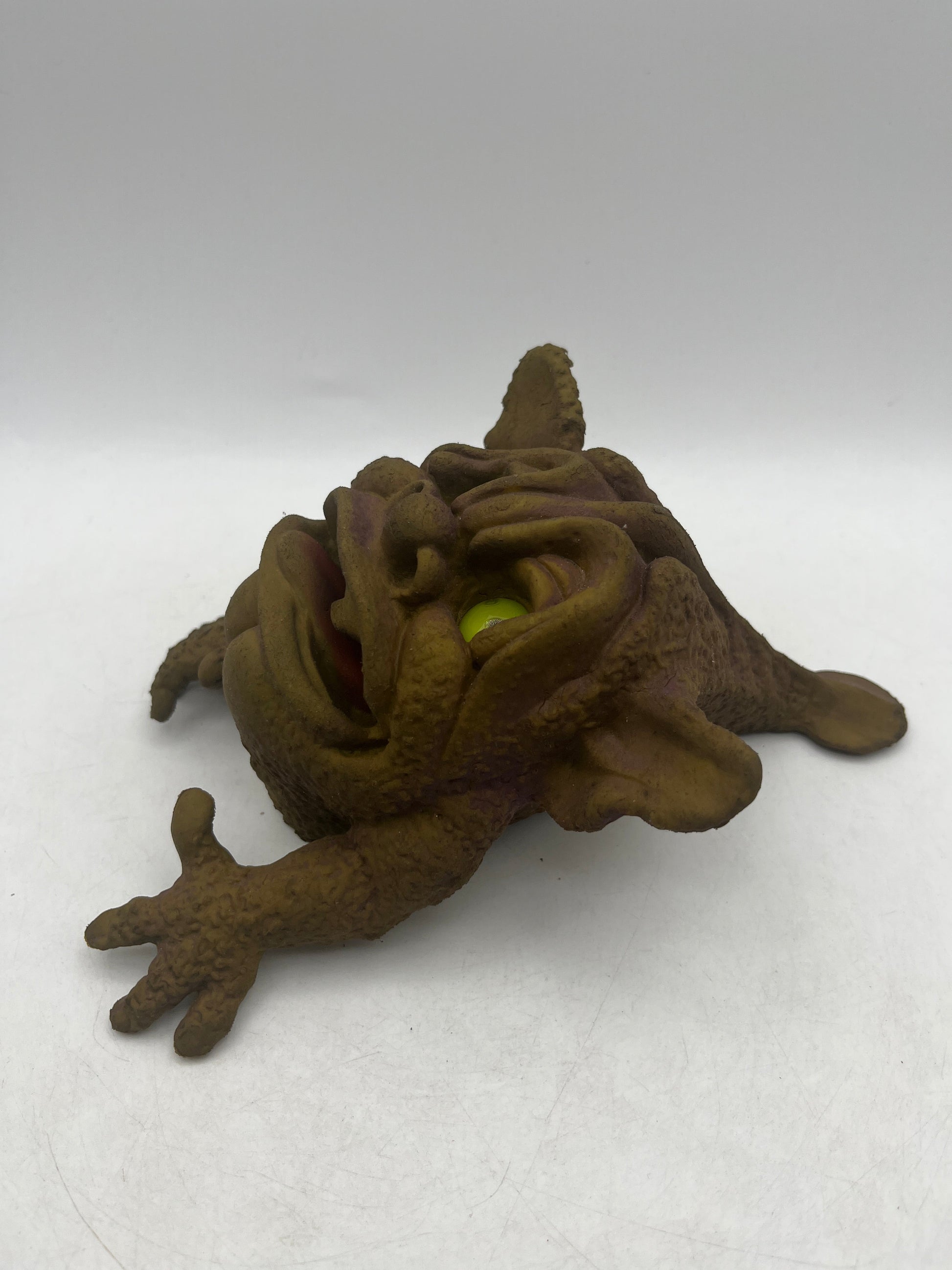 1987 Vintage Mattel Boglins SHLURP Green Rubber Hand Puppet FRENLY BRICKS - Open 7 Days