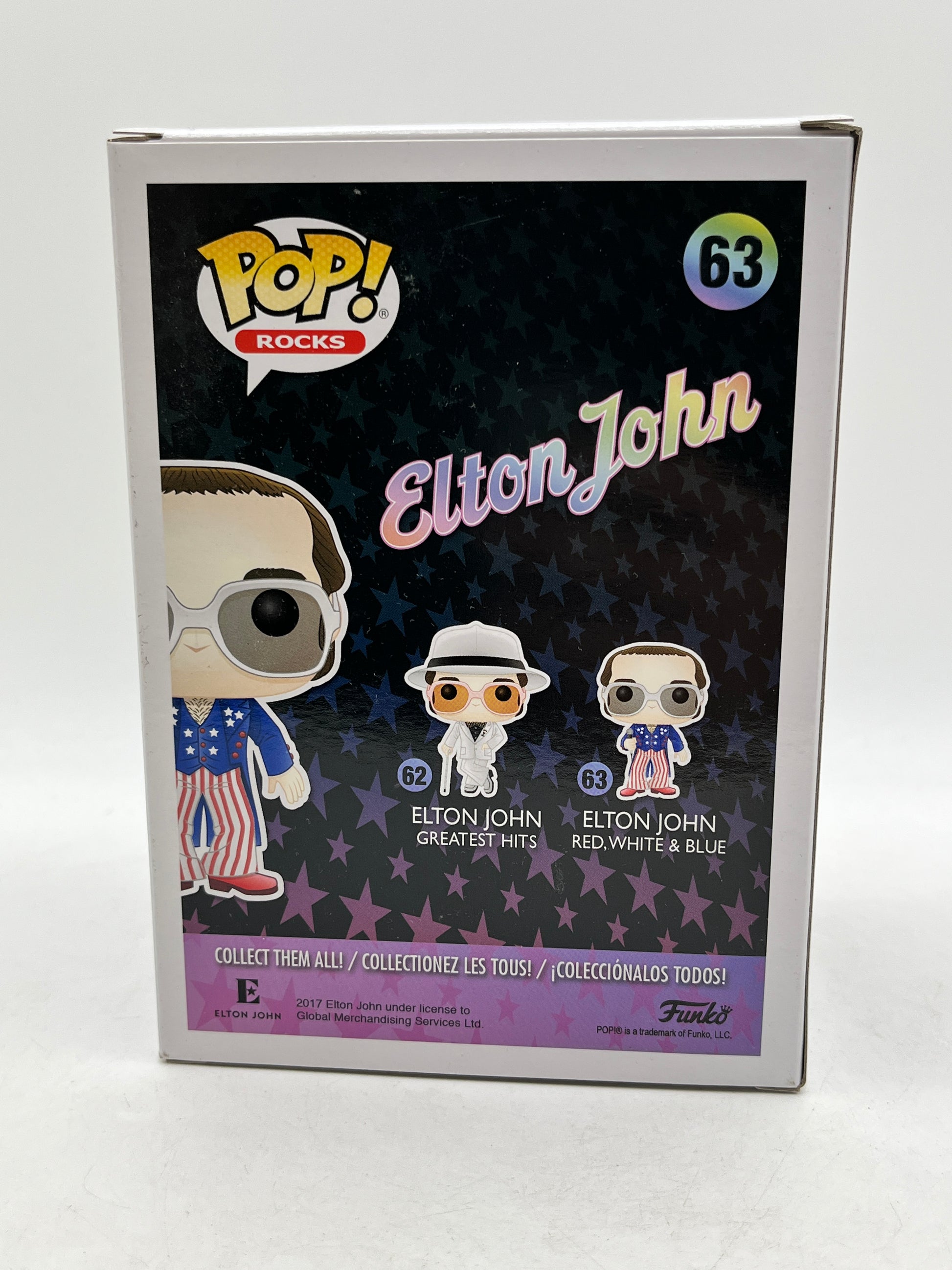 Funko POP! Rocks - Elton John - Elton John Red, White & Blue #63 - Vinyl Collectable