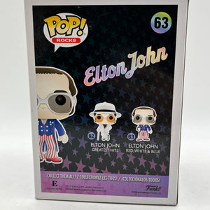 Funko POP! Rocks - Elton John - Elton John Red, White & Blue #63 - Vinyl Collectable