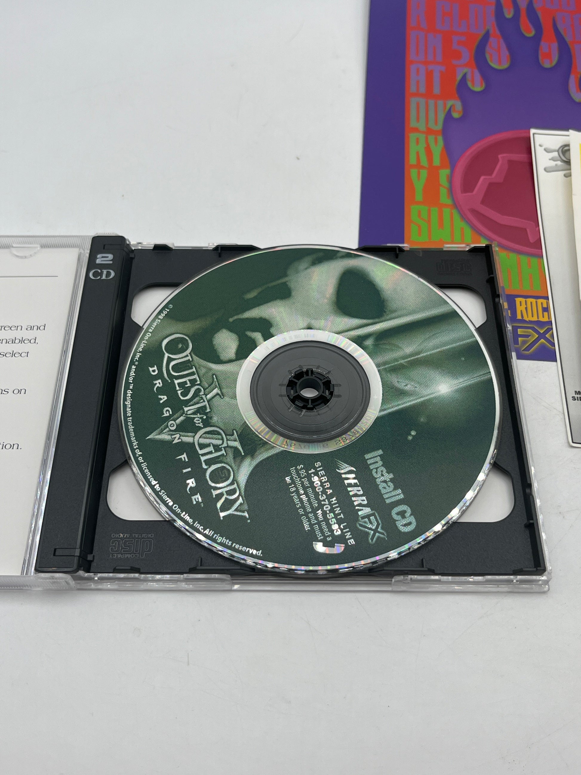 “Quest for Glory V Dragon Fire” from Sierra for both PC/MAC Big Box Game 1998 FRENLY BRICKS - Open 7 Days