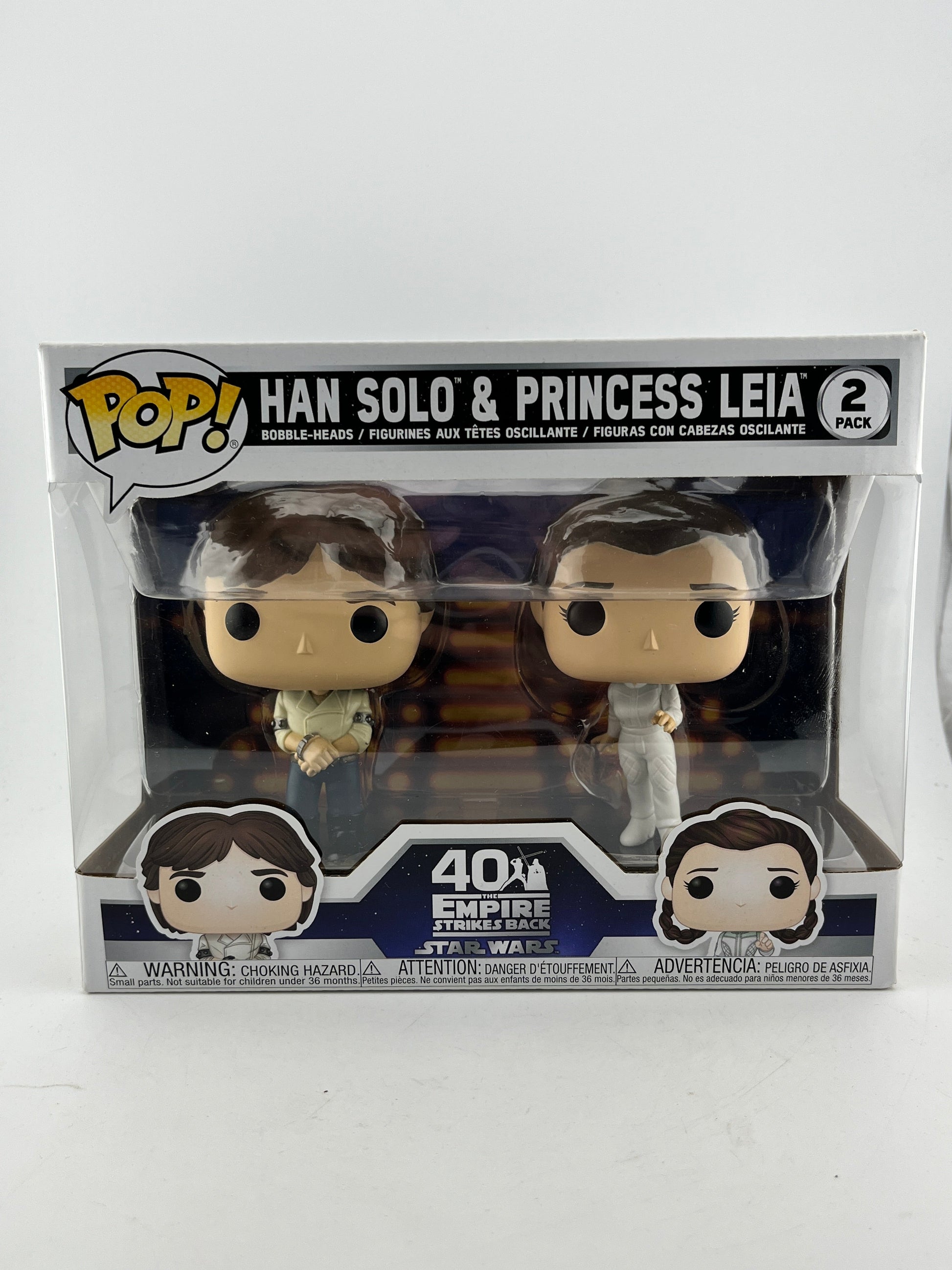 Funko POP! Star Wars - Han Solo & Princess Leia #2 Pack - 40th Anniversary FRENLY BRICKS - Open 7 Days