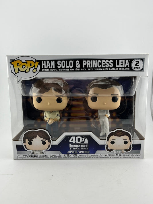 Funko POP! Star Wars - Han Solo & Princess Leia #2 Pack - 40th Anniversary FRENLY BRICKS - Open 7 Days