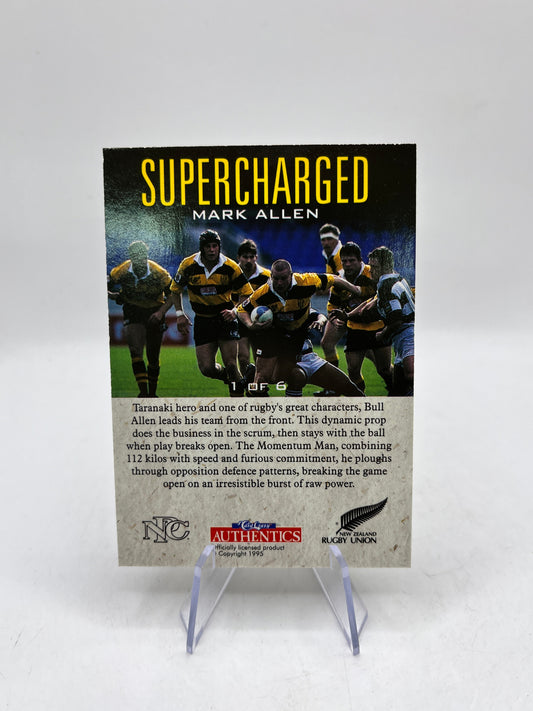 Mark Allen - 1995 Card Crazy Authentics - NZ Rugby Union - Supercharged 1 of 6 FRENLY BRICKS - Open 7 Days