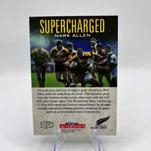 Mark Allen - 1995 Card Crazy Authentics - NZ Rugby Union - Supercharged 1 of 6 FRENLY BRICKS - Open 7 Days