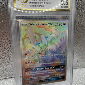 White Kyureum GX Rainbow Rare 74/70 CGA GRADED 9.5 Pokemon TCG FRENLY BRICKS - Open 7 Days