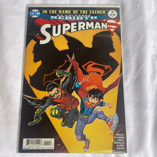 DC Universe Rebirth #11 SUPERMAN - Tomasi / Gleason / Gray / Morales / Alamy / Kalisz FRENLY BRICKS - Open 7 Days