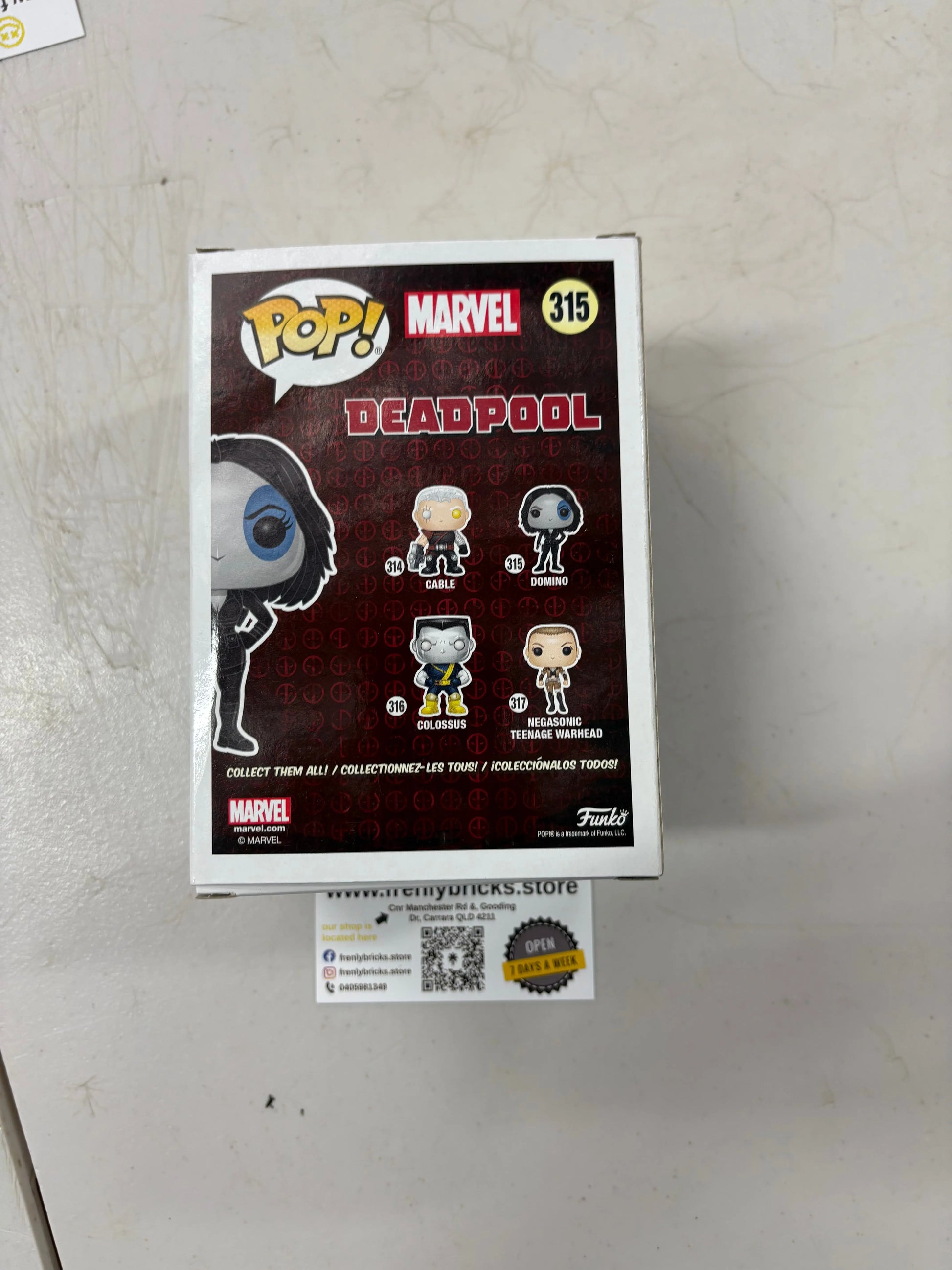 Funko Pop Vinyl #315 DeadPool Marvel Dimino FRENLY BRICKS - Open 7 Days