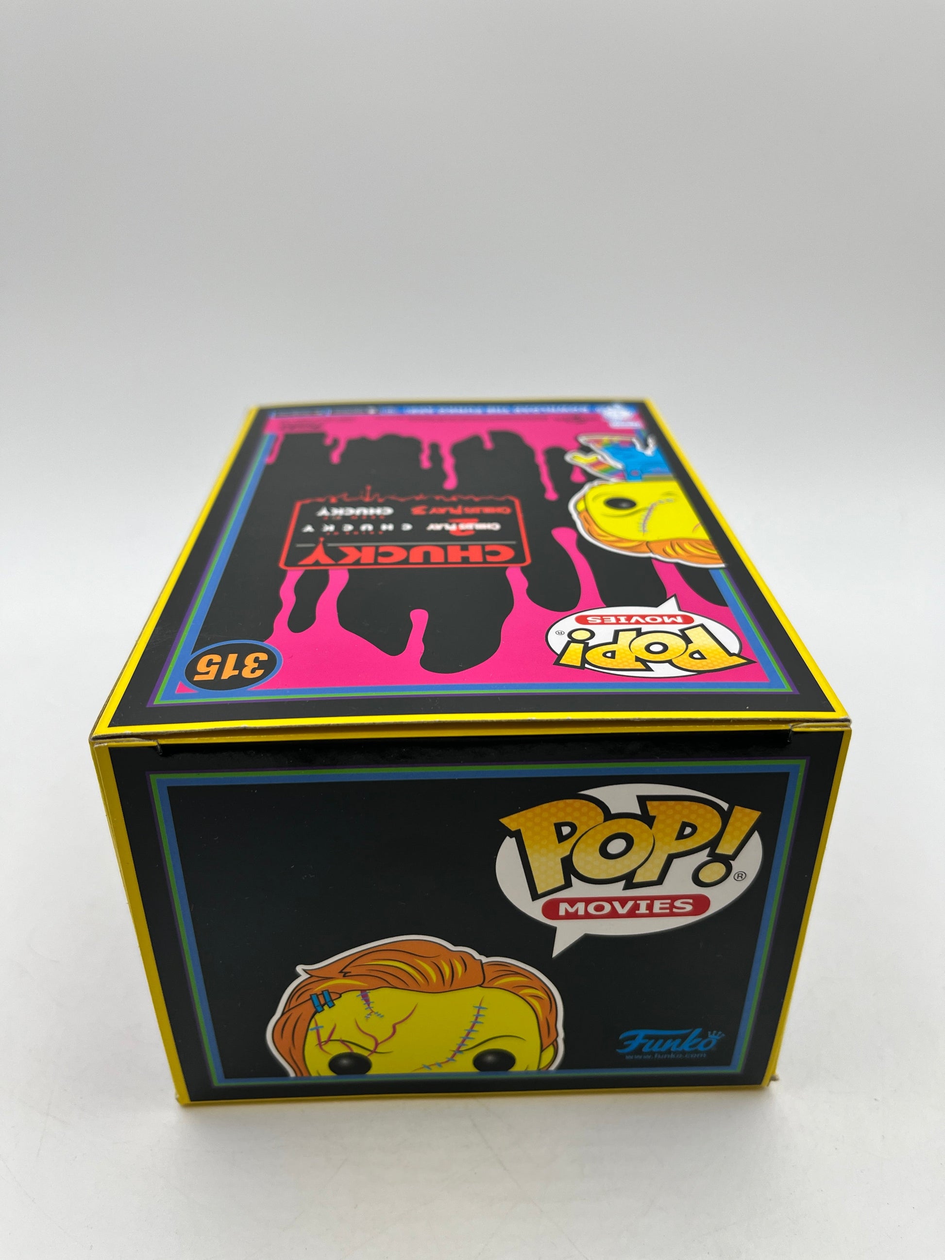 Funko POP! Movies Bride Of Chucky - Chucky #315 - Special Black Light Edition FRENLY BRICKS - Open 7 Days
