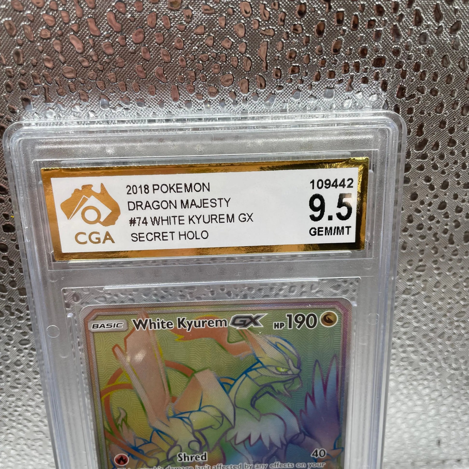 White Kyureum GX Rainbow Rare 74/70 CGA GRADED 9.5 Pokemon TCG FRENLY BRICKS - Open 7 Days