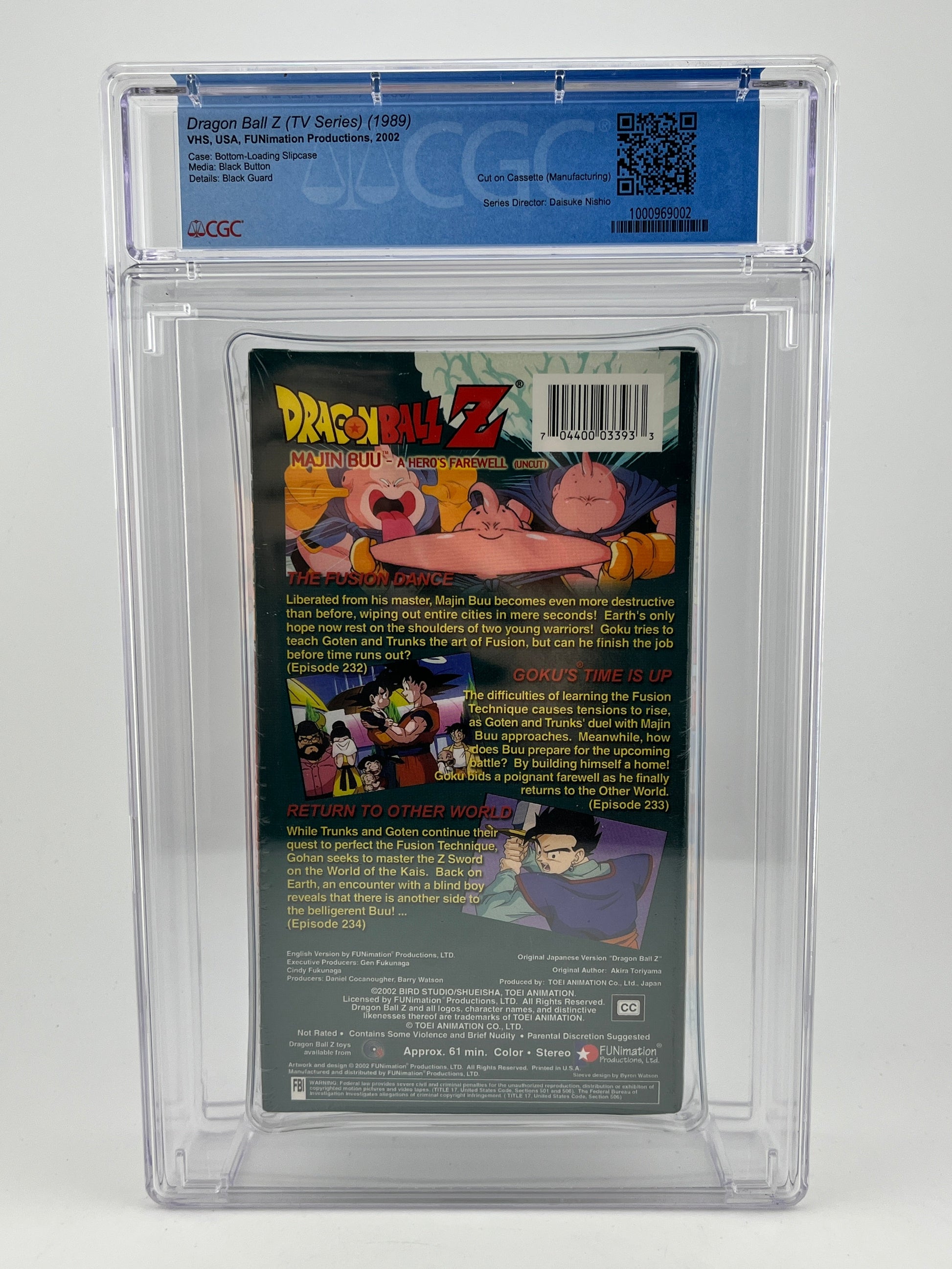 CGC Universal Grade - Dragon Ball Z: Majin Buu - A Hero’s Farewell VHS - 8.5 Grade - Sealed FRENLY BRICKS - Open 7 Days