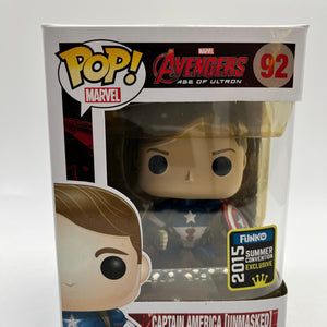 Funko POP! Marvel Avengers Age Of Ultron - Captain America [Unmasked] #92 - Vinyl Collectable FRENLY BRICKS - Open 7 Days