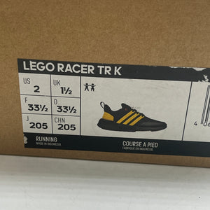 Kids Adidas x LEGO® Racer TR X Yellow & Black Shoes Size Y2 USED FRENLY BRICKS - Open 7 Days
