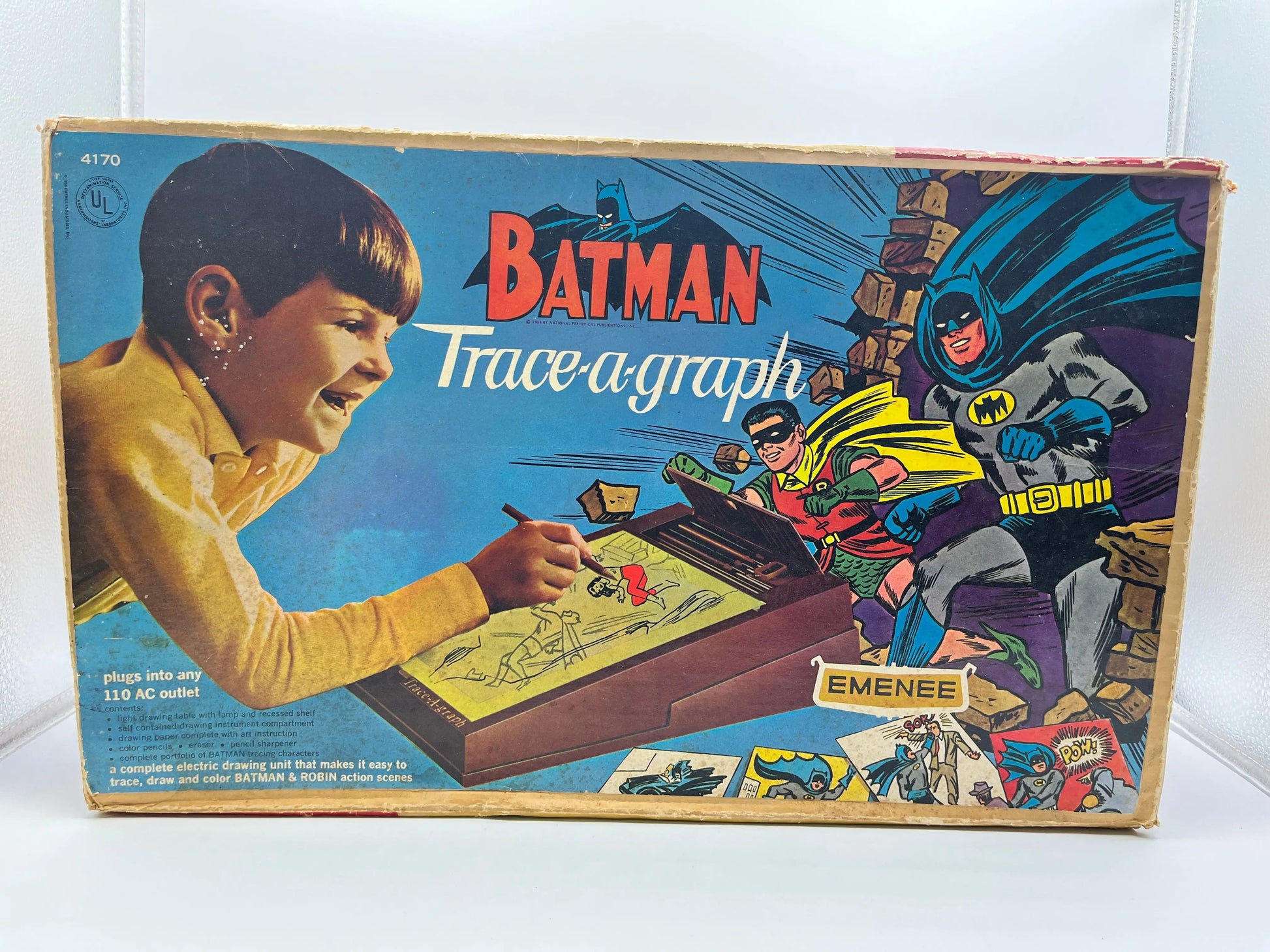 Vintage 1966 Emenee Batman and Robin Trace-a-Graph Retro - Not Sealed FRENLY BRICKS - Open 7 Days