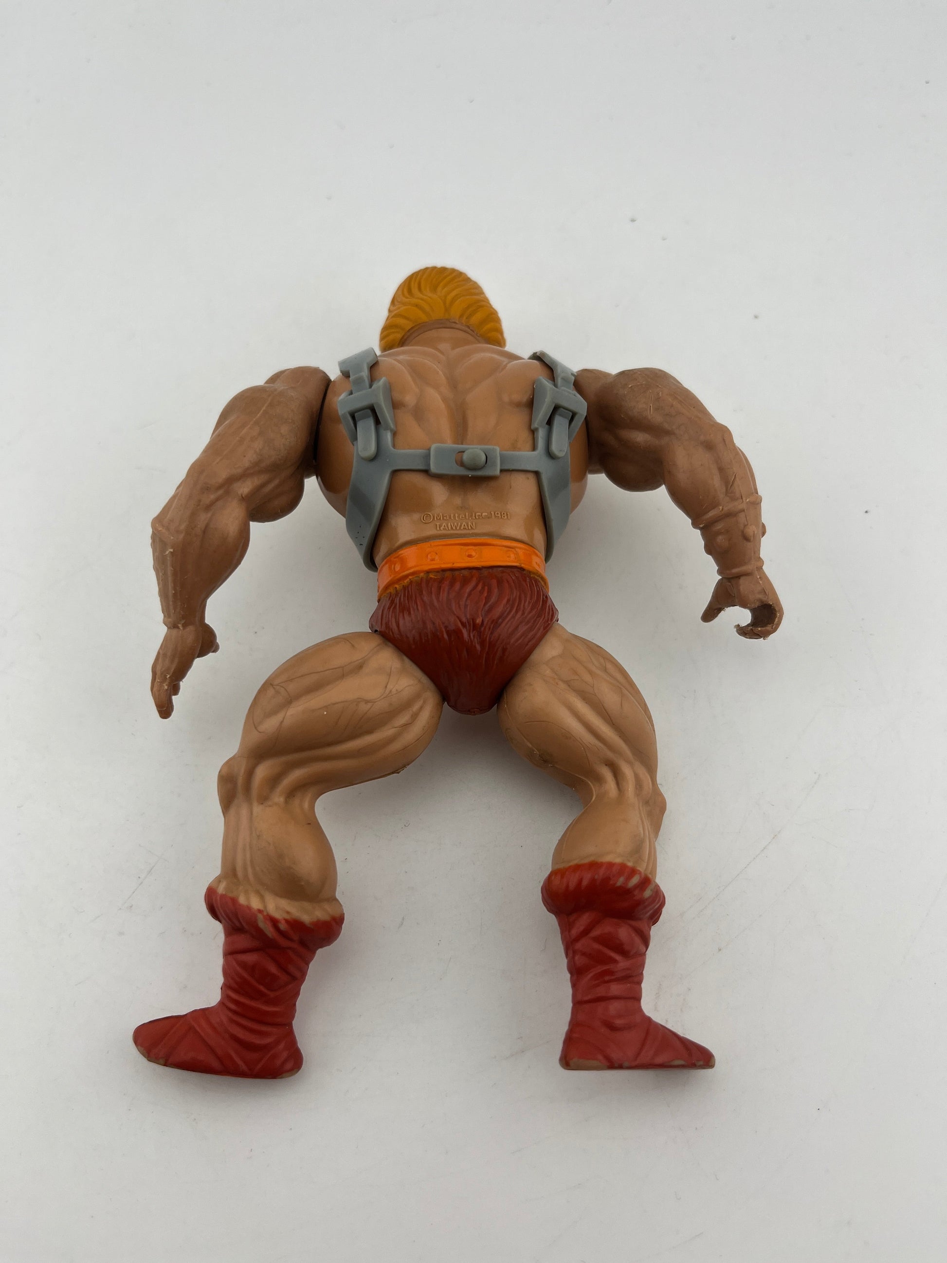 Vintage He-Man - Masters Of The Universe - Soft Head 1981 - Missing Shield FRENLY BRICKS - Open 7 Days