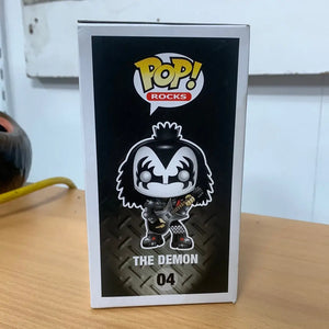 FUNKO POP! Rocks # 04 KISS The Demon Vinyl Figure W/Protector Damaged Box FRENLY BRICKS - Open 7 Days