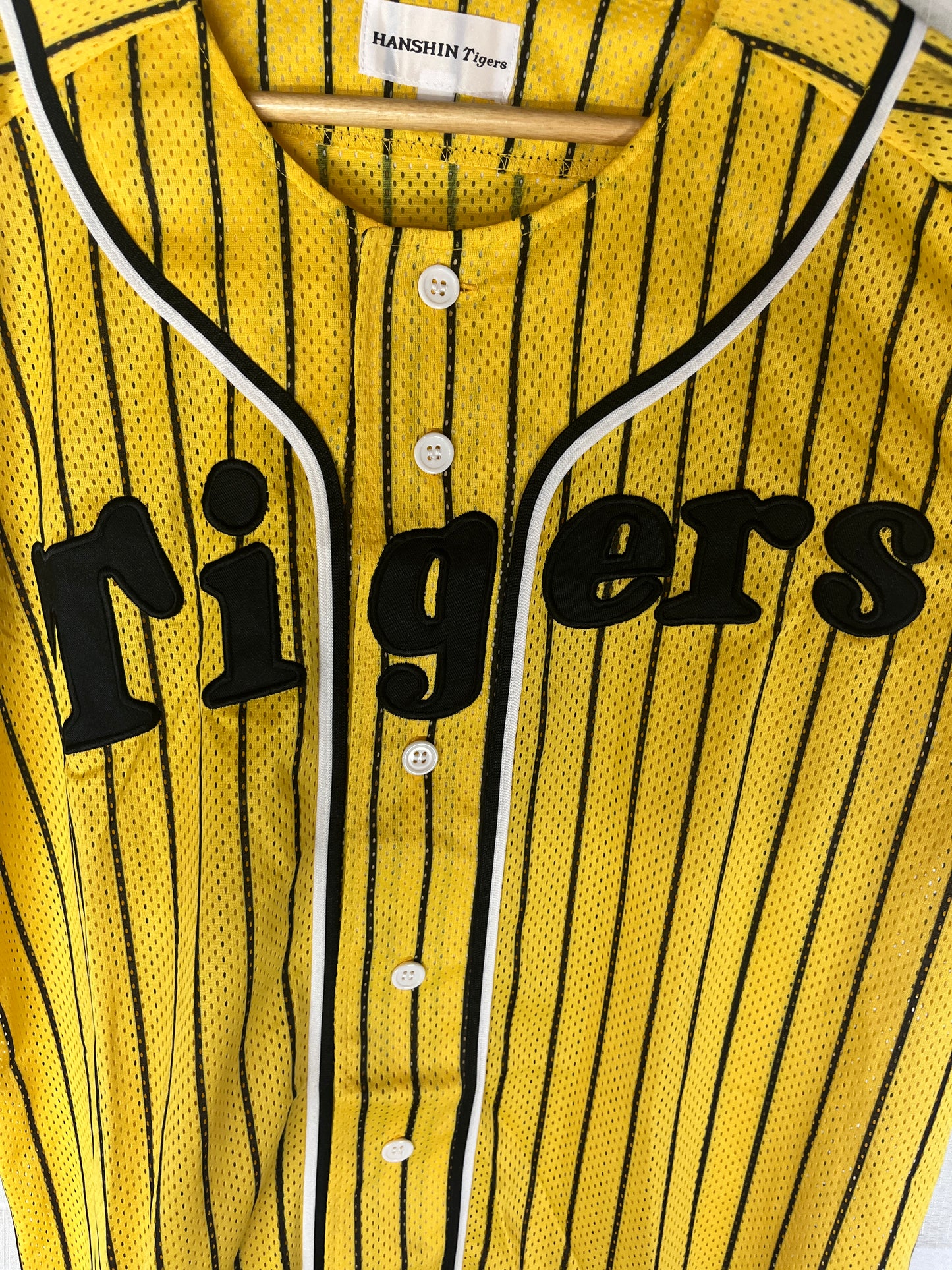 Nippon Baseball Hanshin Tigers Yellow/Black Blank Jersey Large