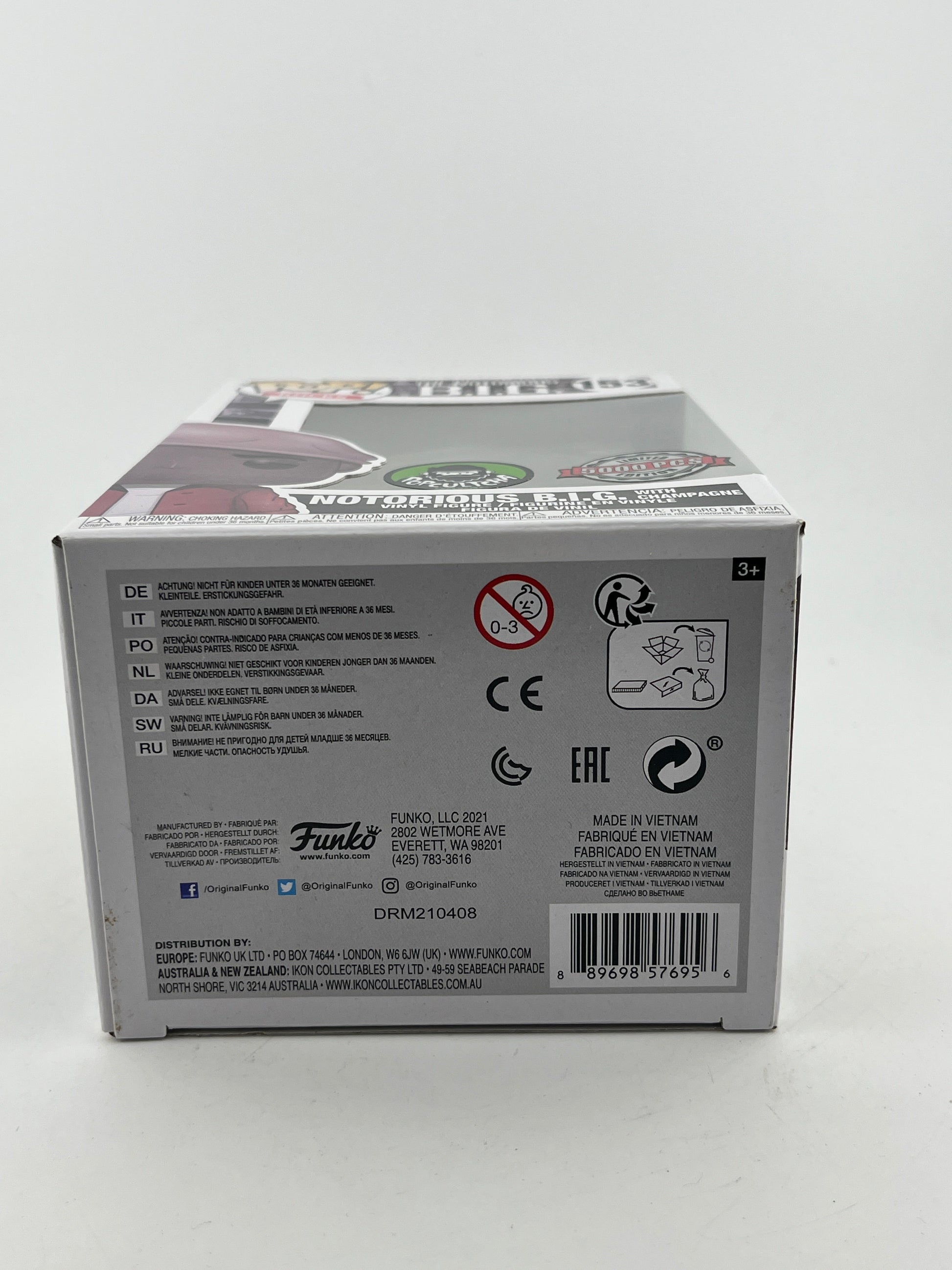 Funko POP! Rocks The Notorious B.I.G. - Biggie With Champagne #153 - 5000 Pcs Limited Edition FRENLY BRICKS - Open 7 Days