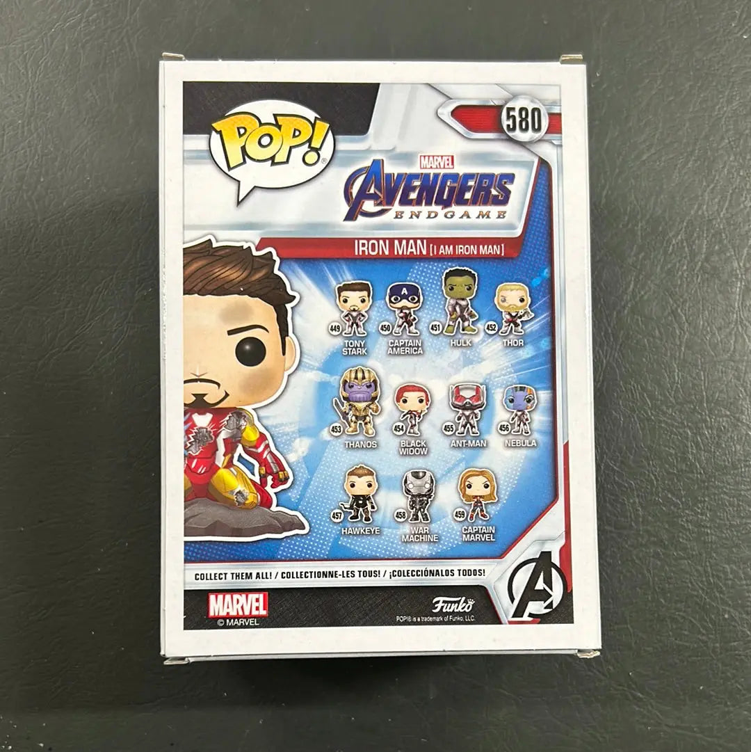 Funko Pop! Movies: Avengers: Endgame - Iron Man (I Am Iron Man) #580 Glow FRENLY BRICKS - Open 7 Days