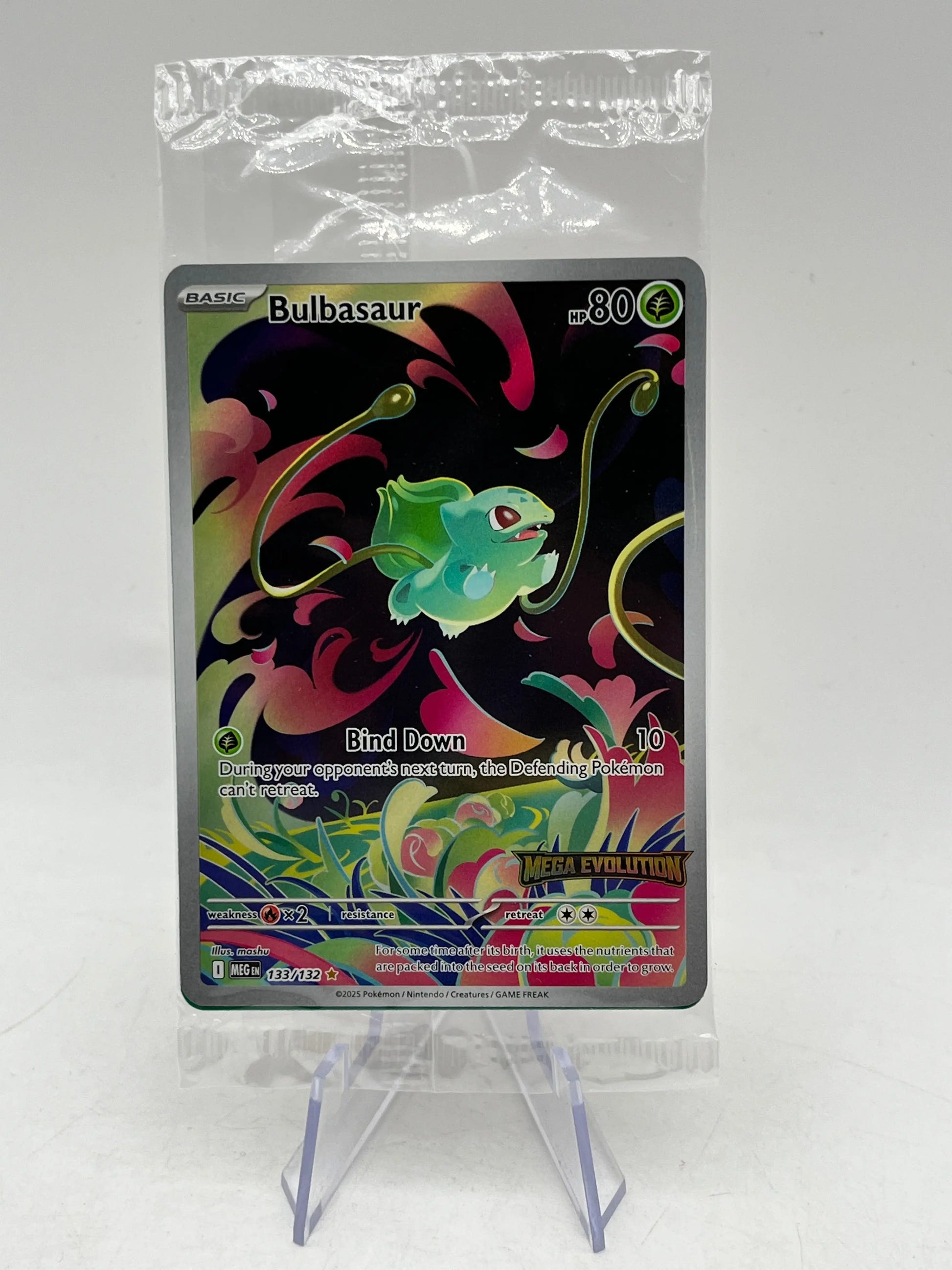Bulbasaur 133/132 Sealed And Stamped Mega Evolution Pokémon Card - Single FRENLY BRICKS - Open 7 Days image 1