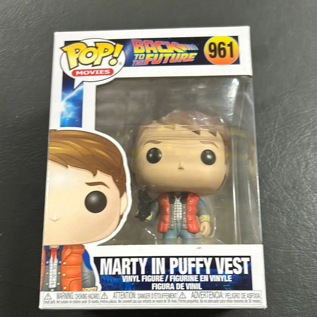 Funko POP Back to the Future Marty in Puffy Vest #961 Vinyl FRENLY BRICKS - Open 7 Days