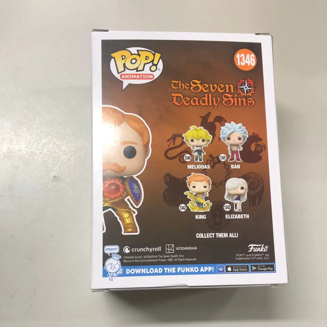 Seven Deadly Sins - Escanor #1346 Metallic Pop! Vinyl Figure NEW Funko FRENLY BRICKS - Open 7 Days