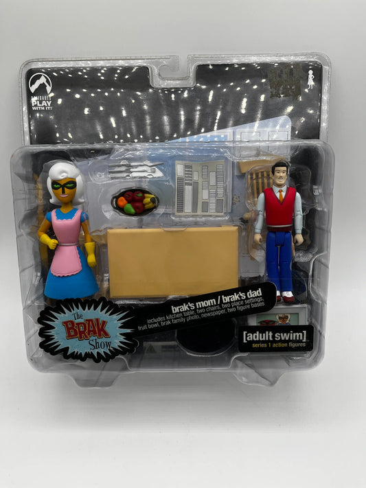 Palisades Adult Swim Action Figure Series 1 (BRAK SHOW Brak's MOM DAD) FRENLY BRICKS - Open 7 Days