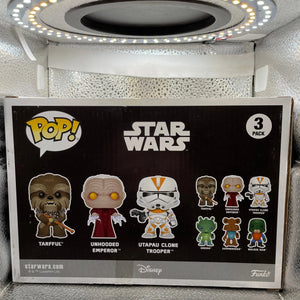 StarWars Pop! Funko 3 Pack Tarfful/Unhooded Emperor/ Utapau Clone Trooper FRENLY BRICKS - Open 7 Days