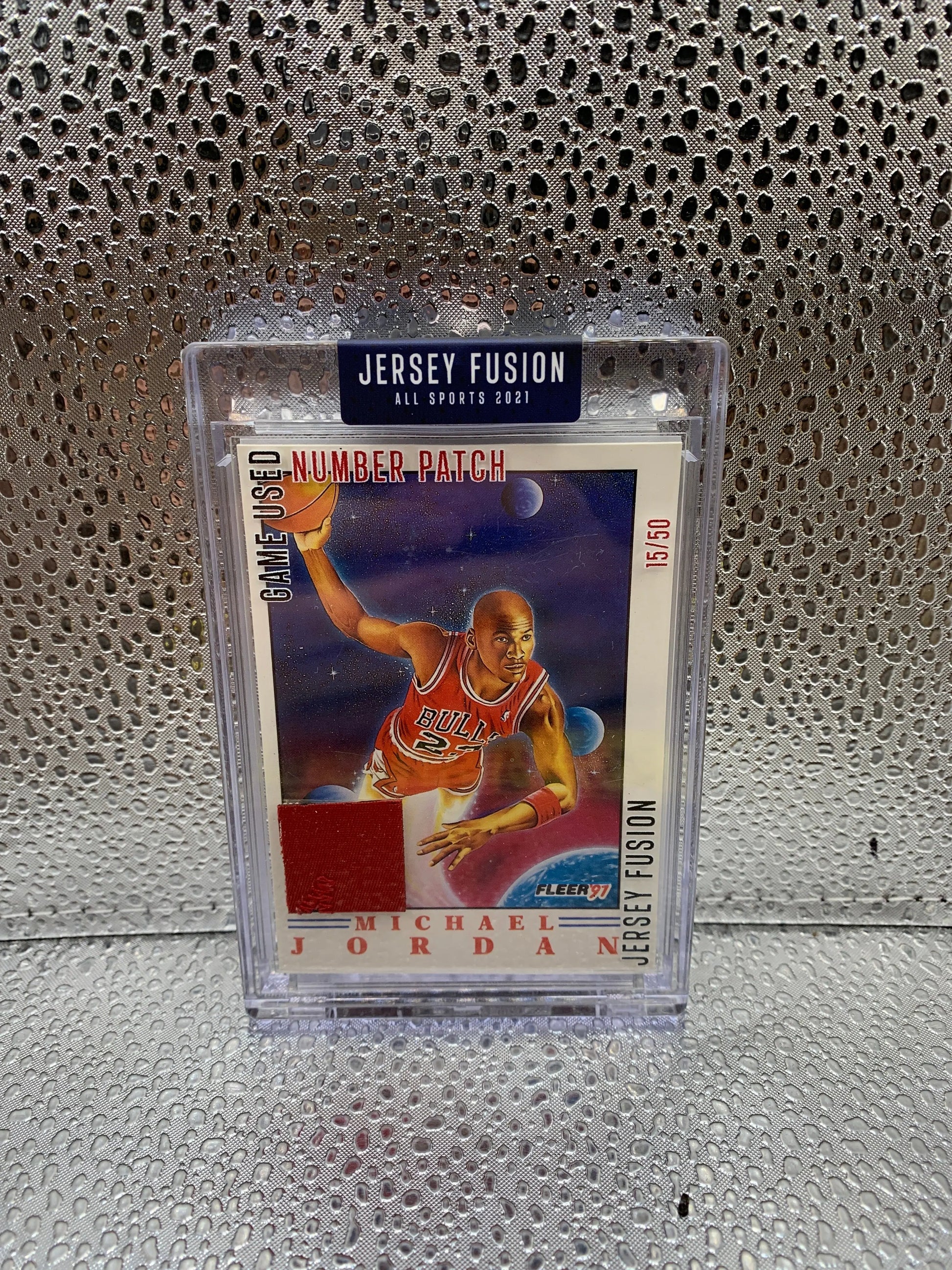 Michael Jordan Fleer 97 Jersey Fusion 15/50 Game Used FRENLY BRICKS - Open 7 Days