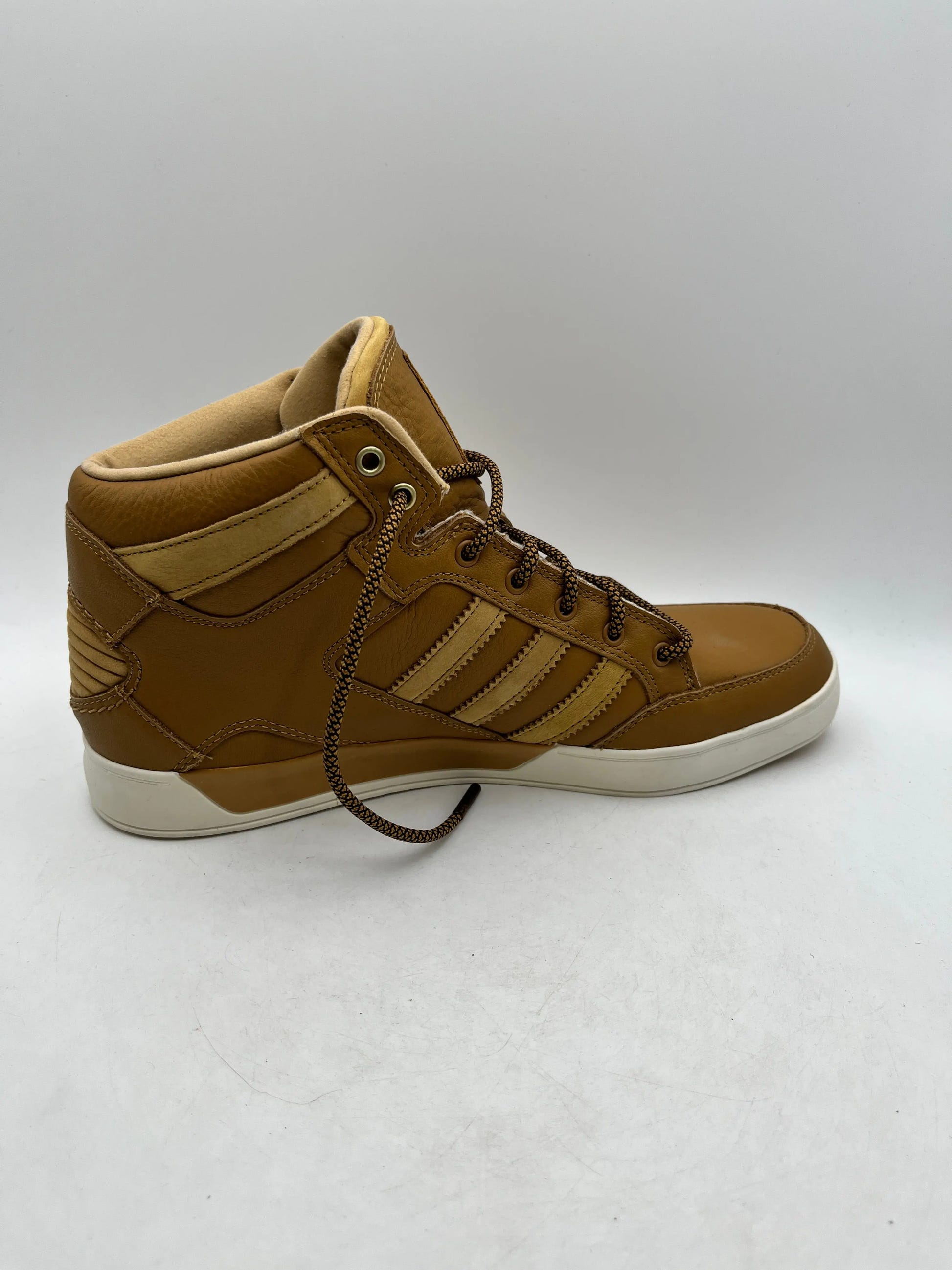 Adidas Tan Brown Leather High Top Shoes - Men’s US 10.5 - Used FRENLY BRICKS - Open 7 Days image 5