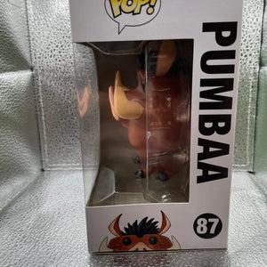 Funko POP! Disney The Lion King Pumbaa #87 Vinyl Figure DAMAGED BOX SEE PICS FRENLY BRICKS - Open 7 Days