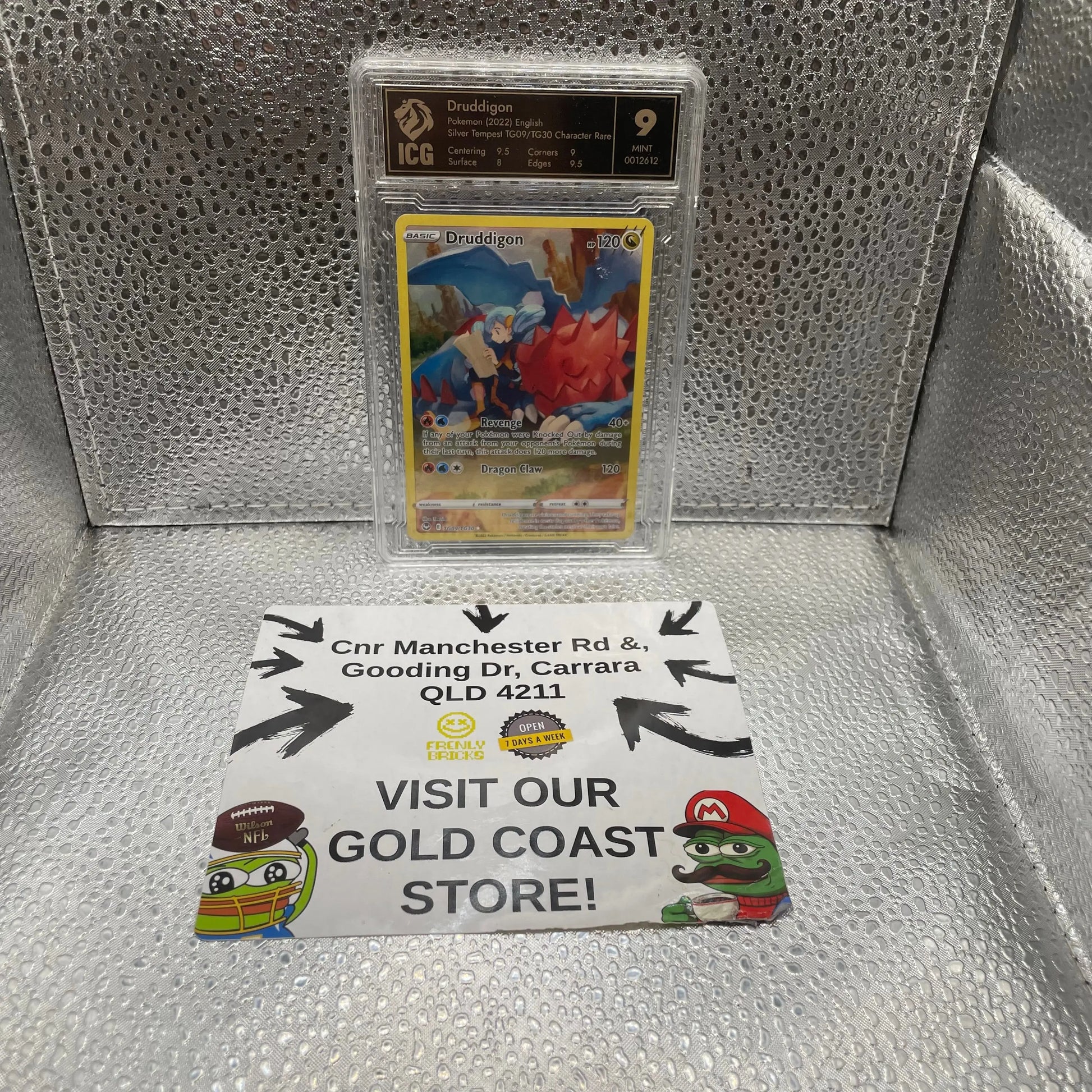 Druddigon Pokémon 2022 Silver Tempest TC09/TC30 ICG 9 FRENLY BRICKS - Open 7 Days