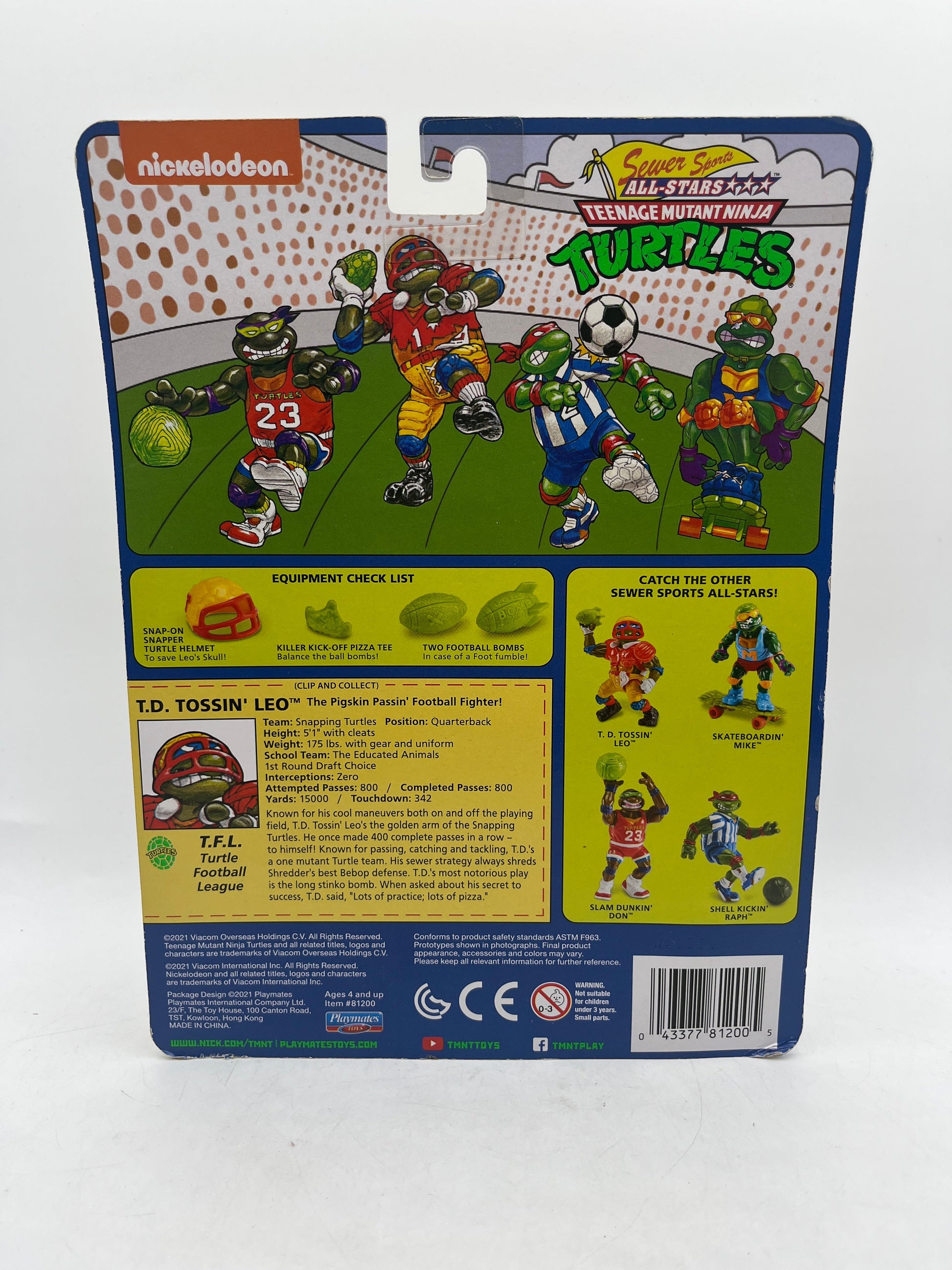 Playmates Toys Teenage Mutant Ninja Turtles - Sewer Sports Leonardo FRENLY BRICKS - Open 7 Days