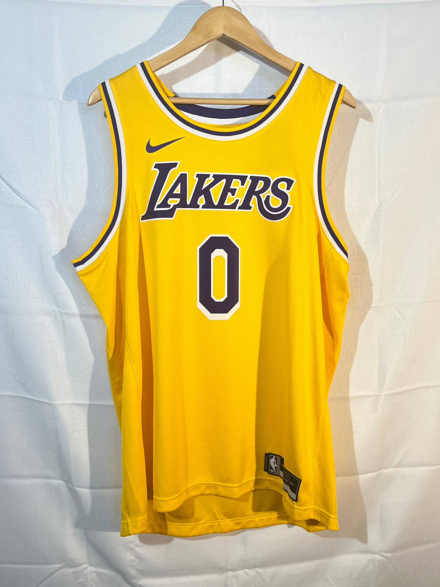 Russel Westbrook Jersey Mens XL 52 Los Angeles LA Lakers 00 Swingman CW3669-741