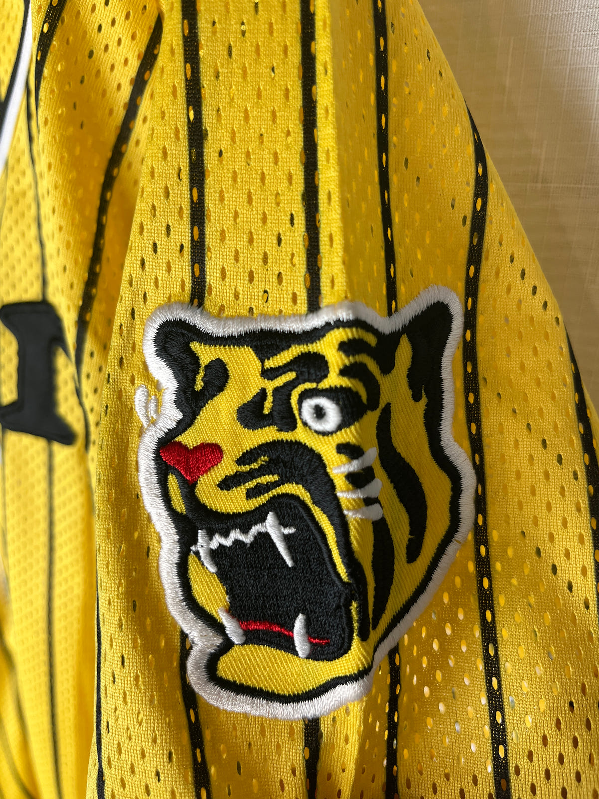 Nippon Baseball Hanshin Tigers Yellow/Black Blank Jersey Large, photo 3 image 3