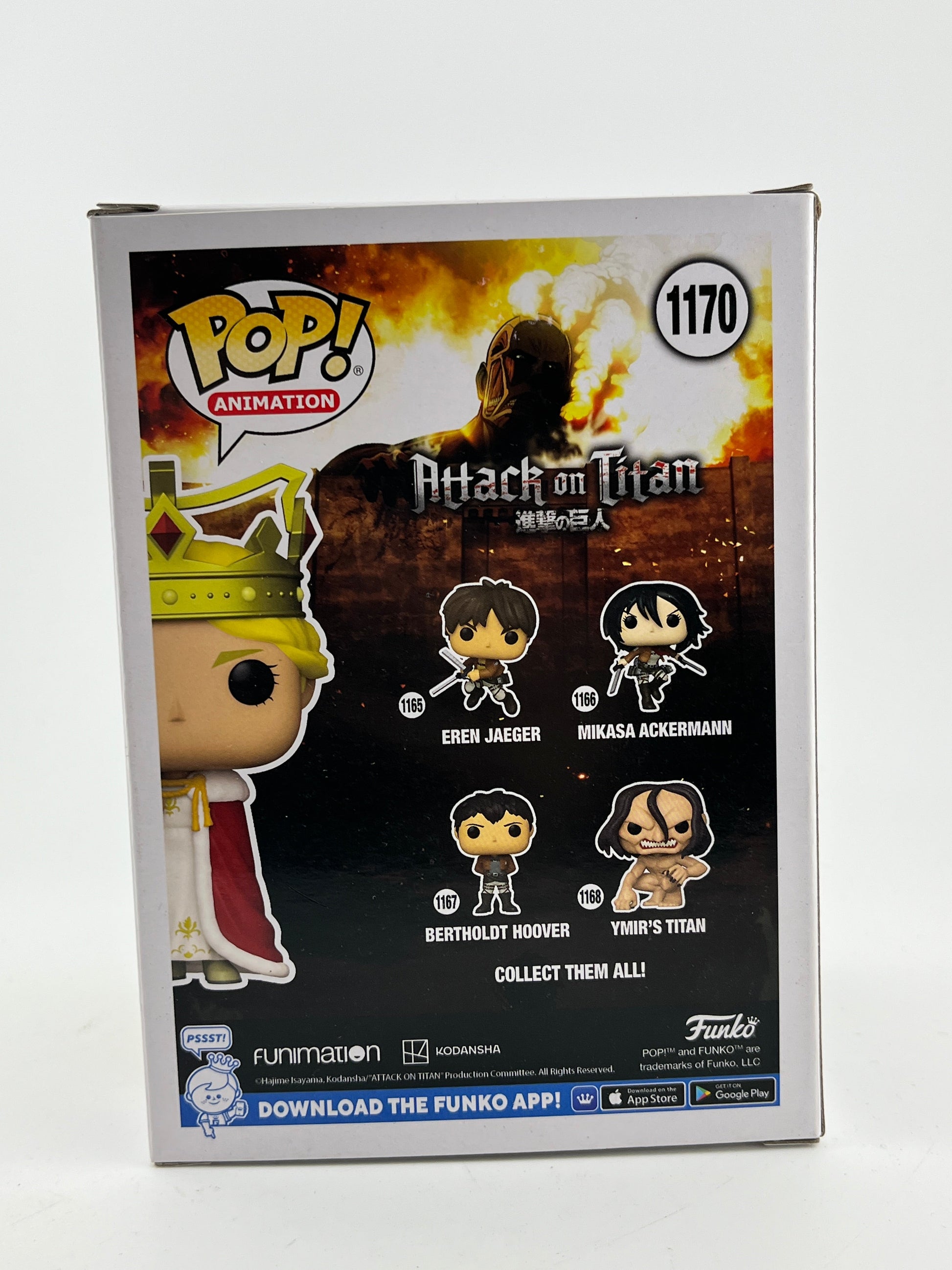 Funko POP! Animation Attack On Titan - Queen Historia #1170 - 2022 Summer Limited Edition FRENLY BRICKS - Open 7 Days